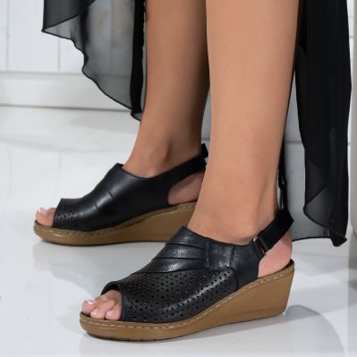 Sandale Piele Naturala Doha Black